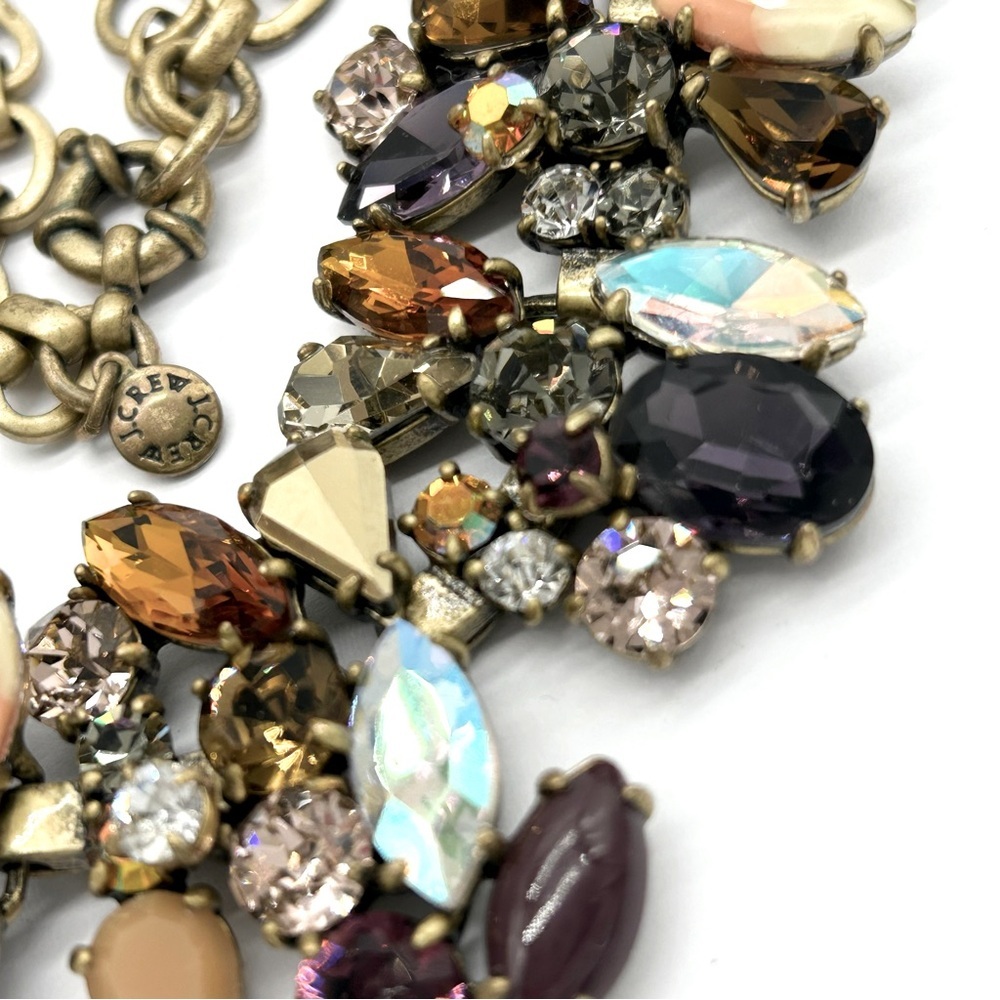 J. Crew Multi-Color Rhinestone Druzy Necklace - image 4